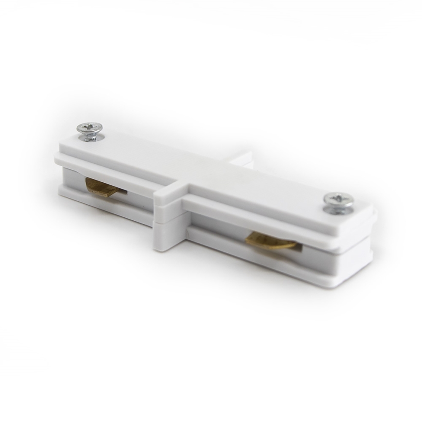 Конектор за лампи в релсова система CONNECTOR RS WHITE плосък тип