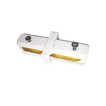 Конектор за лампи в релсова система CONNECTOR RS WHITE плосък тип