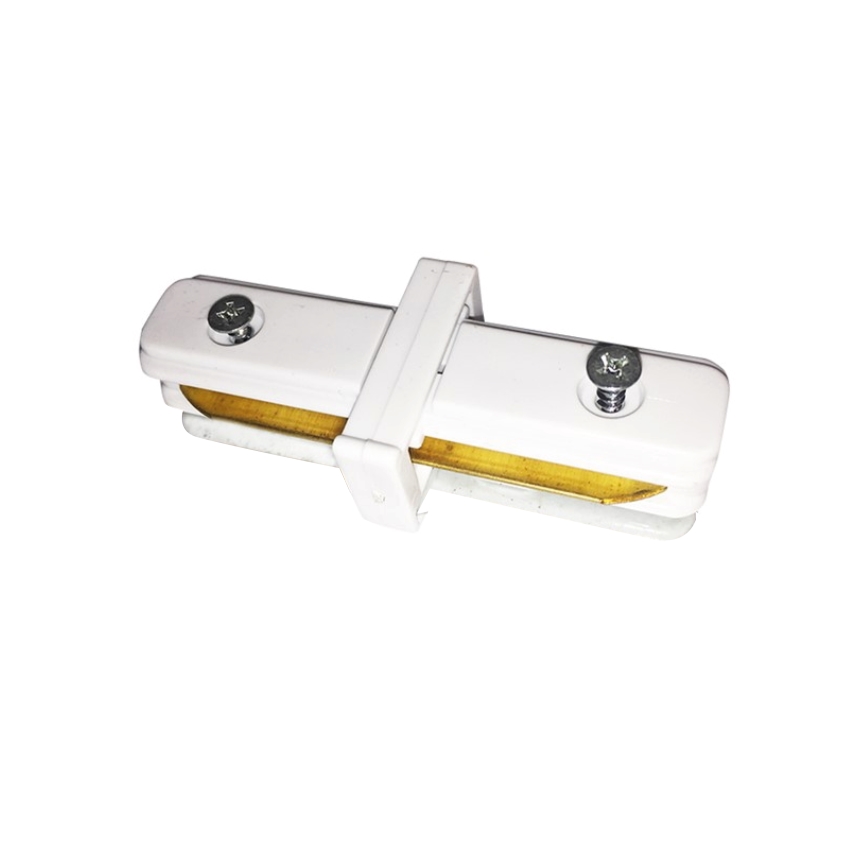 Конектор за лампи в релсова система CONNECTOR RS WHITE плосък тип