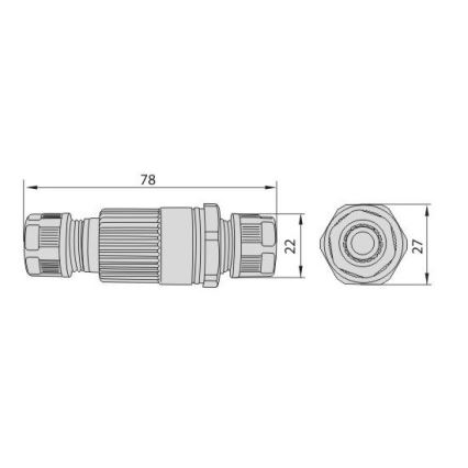 Конектор за свързване 16A/250V IP68