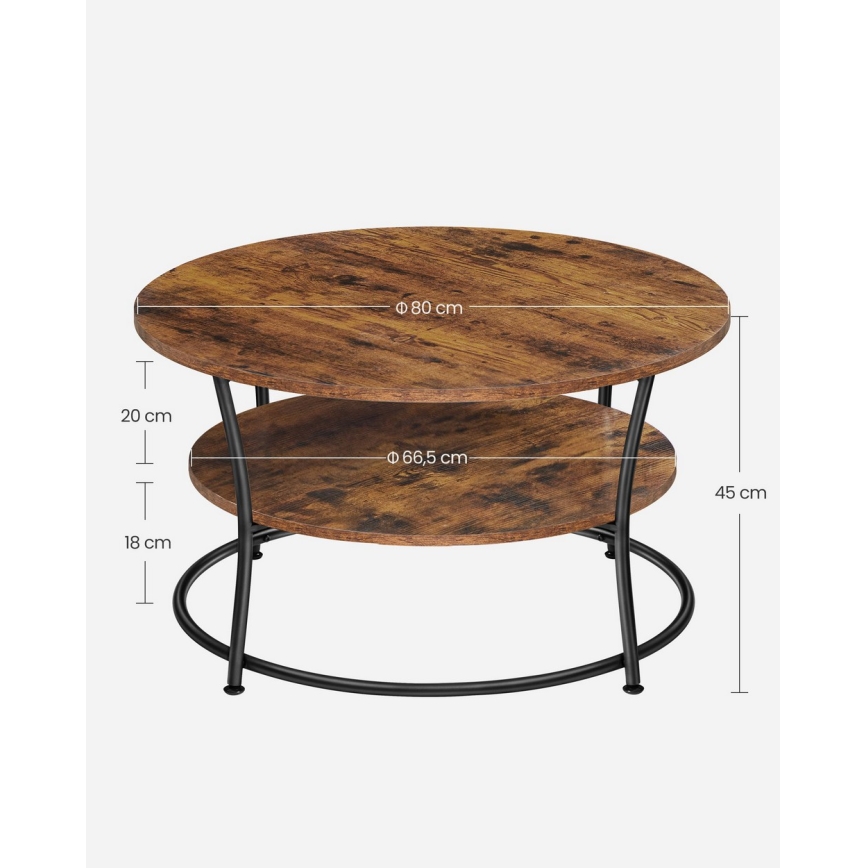 Конферентна маса ELDUR кафява/черна