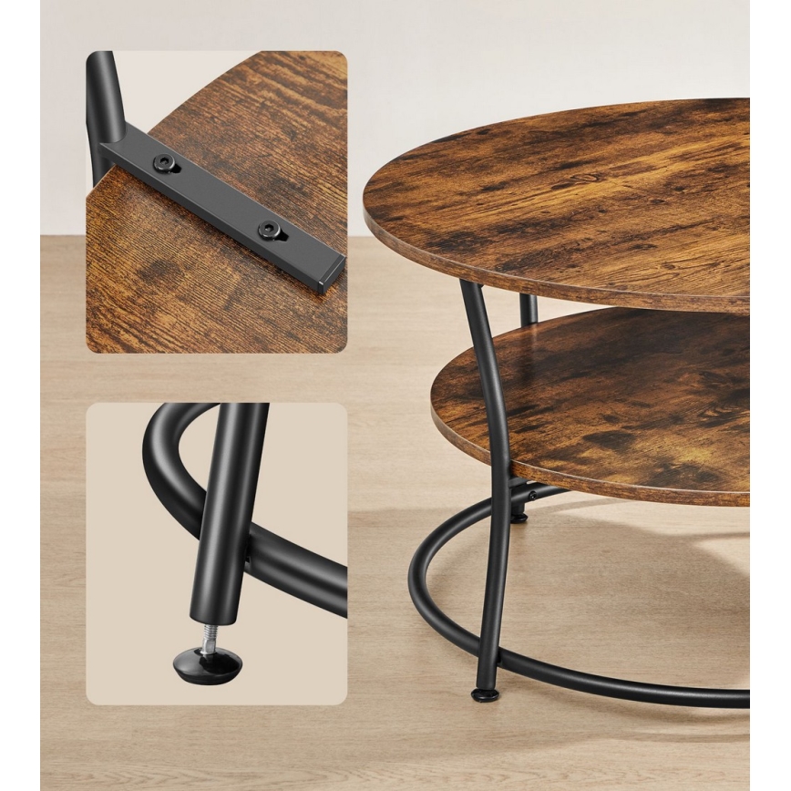 Конферентна маса ELDUR кафява/черна