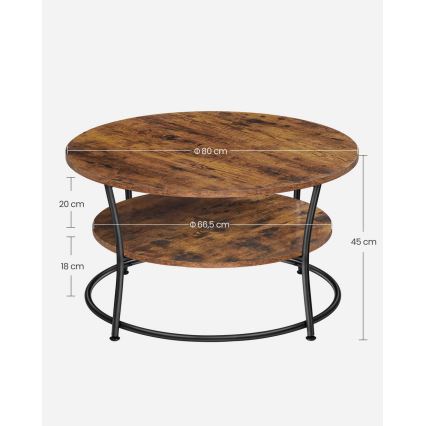 Конферентна маса ELDUR кафява/черна