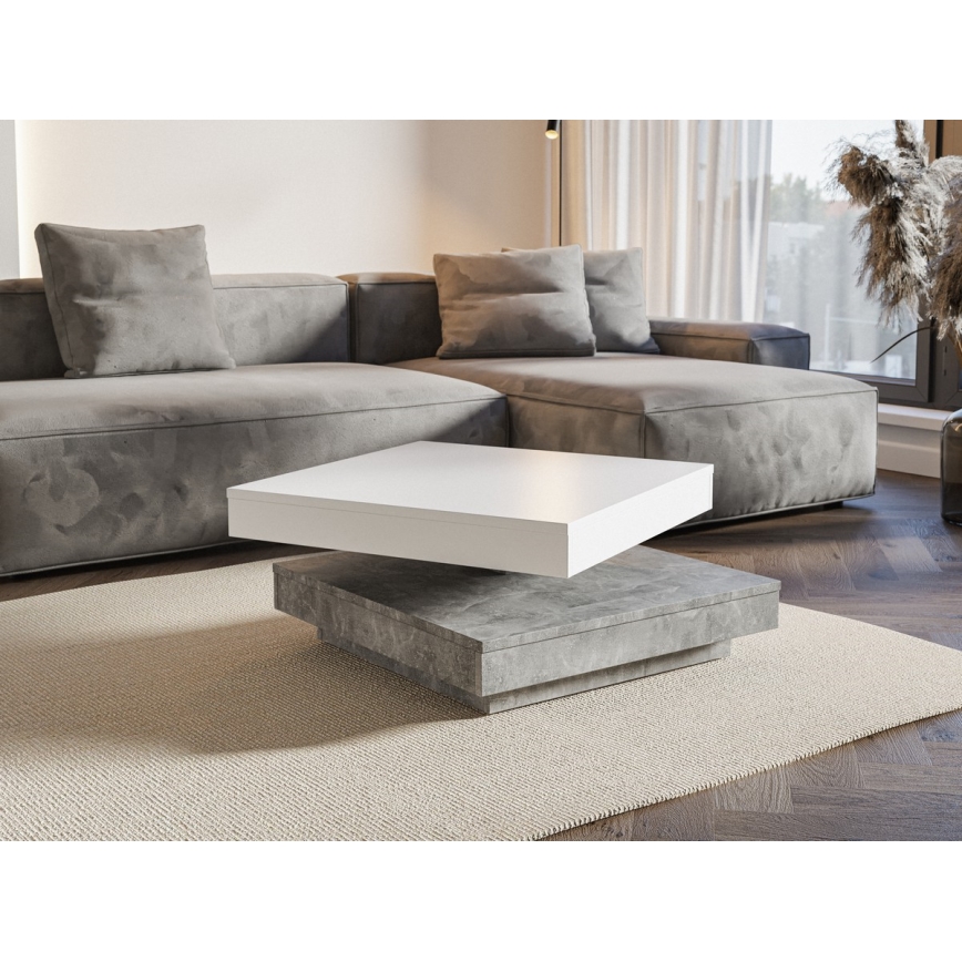 Конферентна маса TIMO бяла/сива бетон