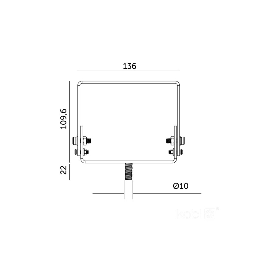 Конзола за промишлено осветително тяло HIGHBAY, черна