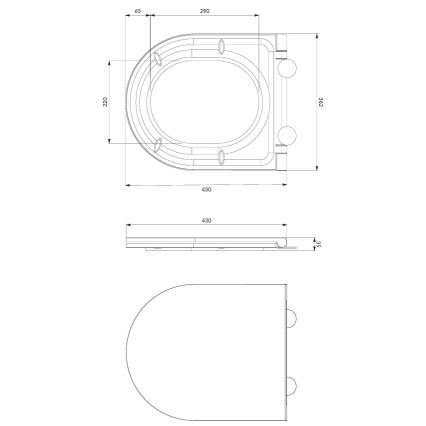 Подвесна тоалетна чиния OTTAWA + тоалетна седалка SoftClose OTTAWA + бутон за промиване SIGMA + вграден модул + изолационна подложка