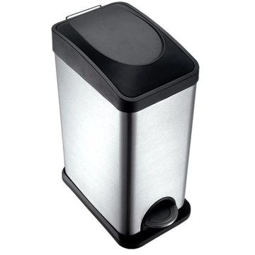 Кош за отпадъци 15 l черен/неръждаем