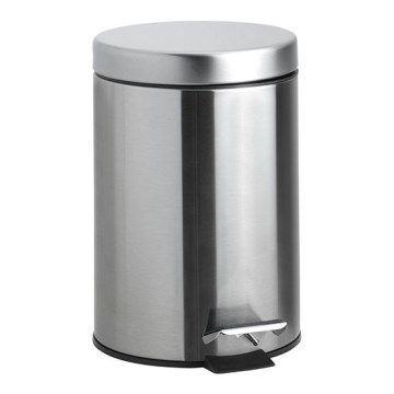 Кош за отпадъци 17x25,5 см неръждаема стомана/сребрист