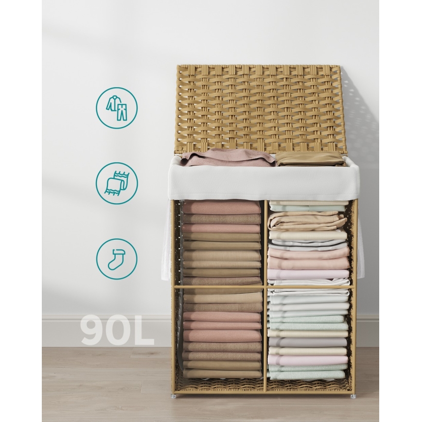 Кош за пране FLYN от ратан