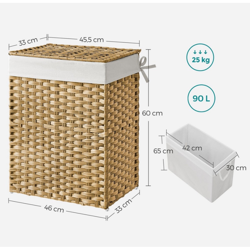 Кош за пране FLYN от ратан