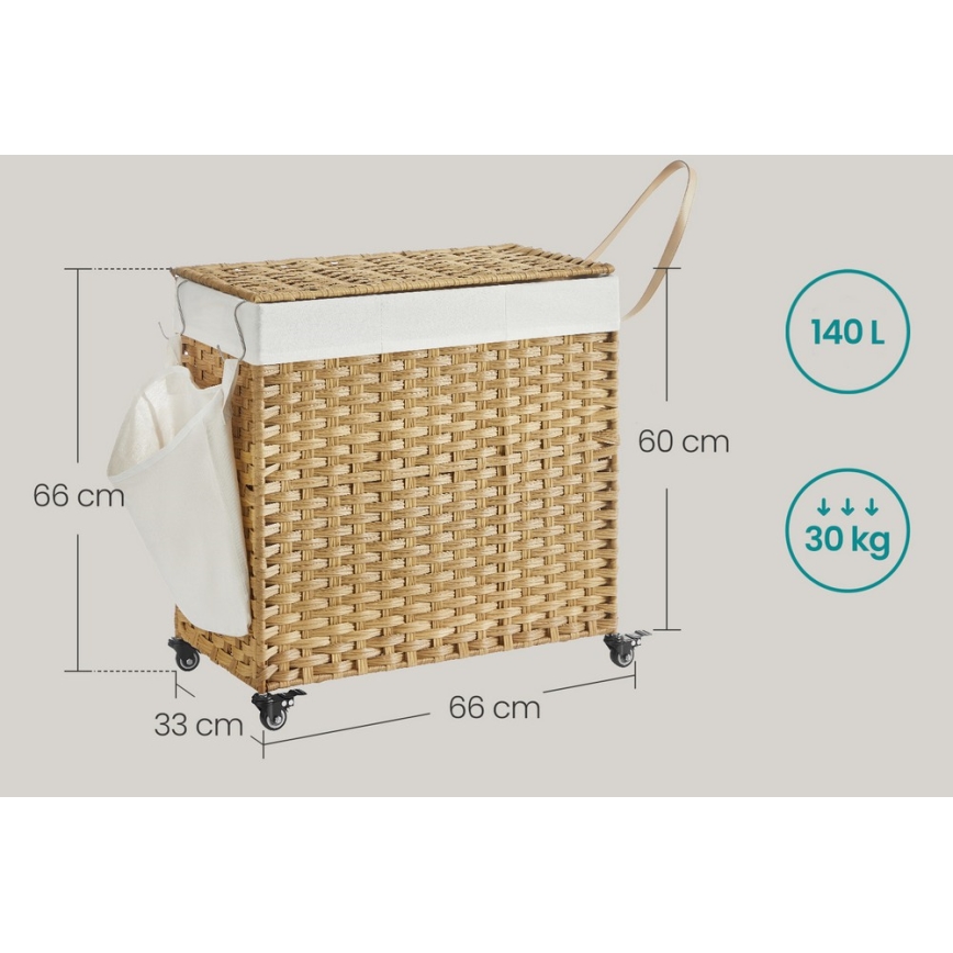 Кош за пране FLYN от ратан