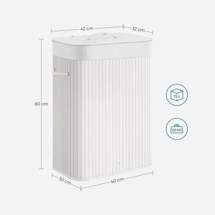 Кош за пране GUS бял