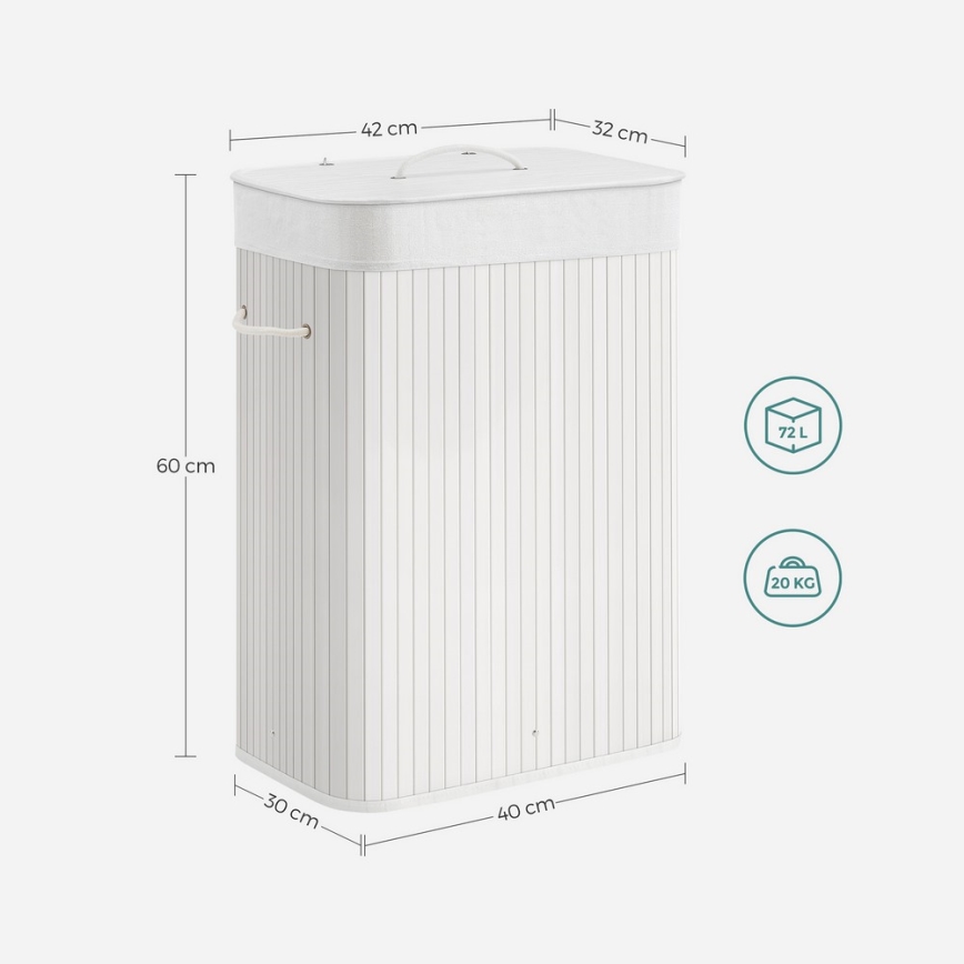 Кош за пране GUS бял