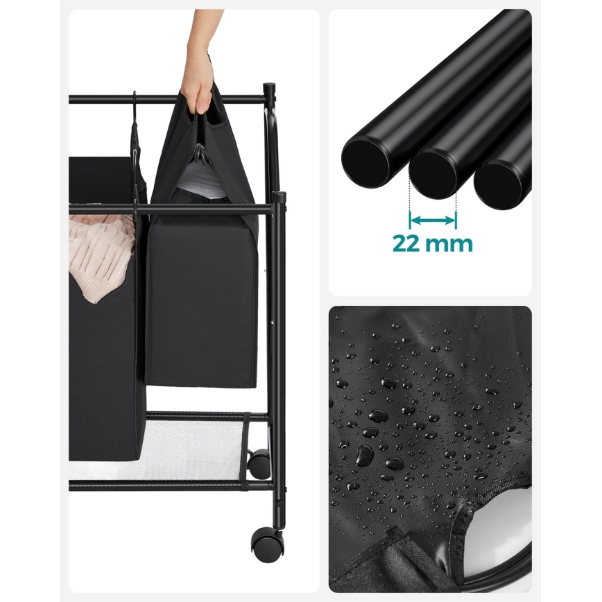 Кош за пране LINA черен