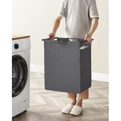 Кош за пране REX черен/сив