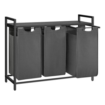 Кош за пране REX черен/сив