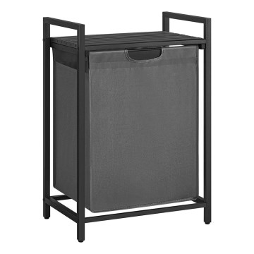 Кош за пране REX черен/сив