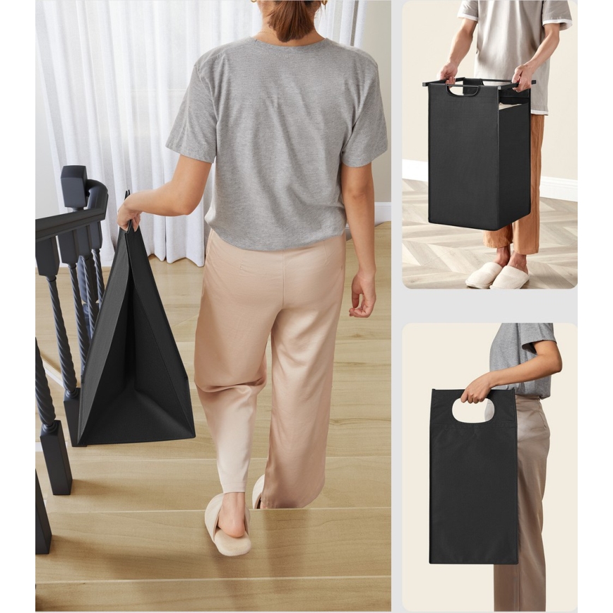 Кош за пране REX кафяв/черен