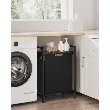 Кош за пране REX кафяв/черен