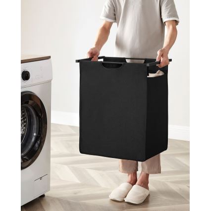 Кош за пране REX кафяв/черен