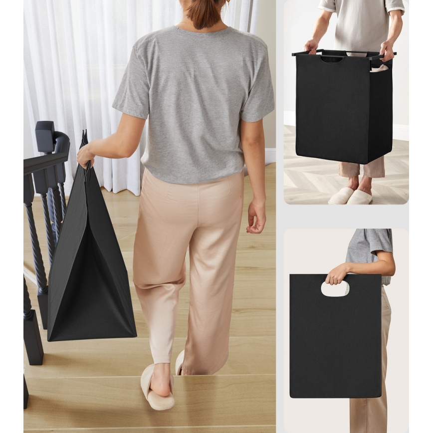 Кош за пране REX кафяв/черен