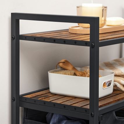 Кош за пране REX кафяв/черен