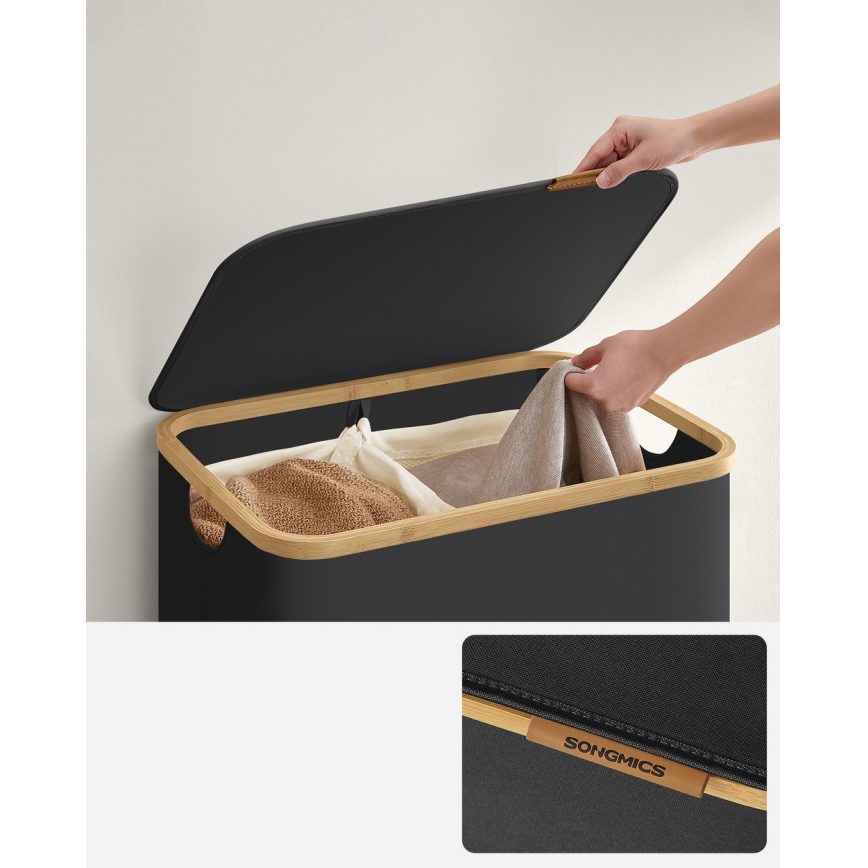 Кош за пране TATE черен