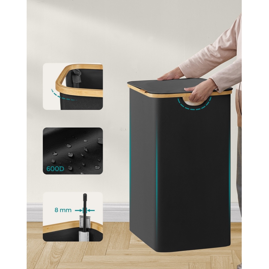 Кош за пране TATE черен