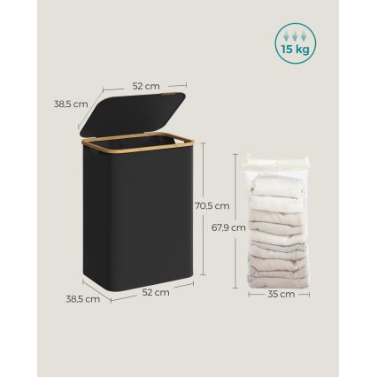 Кош за пране TATE черен