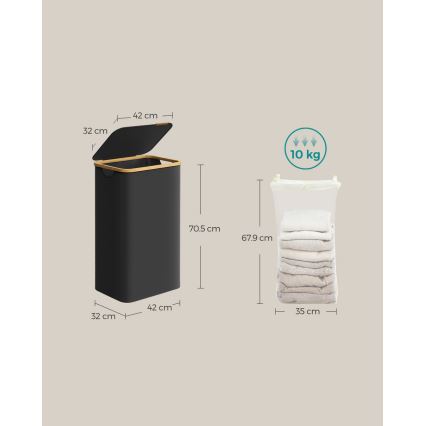 Кош за пране TATE черен
