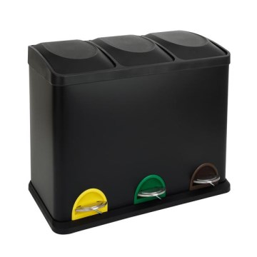 Кош за разделно събиране на отпадъци 45 л, черен