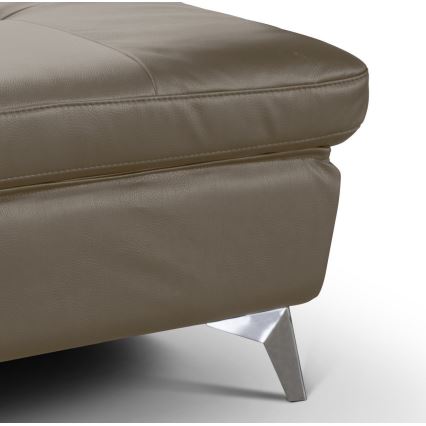 Кожен табурет SALERNO II 66x100 см кафяв