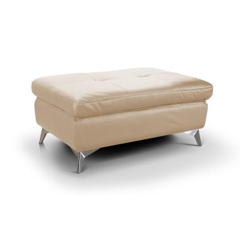 Кожен табуретка SALERNO II 66x100 см бежов