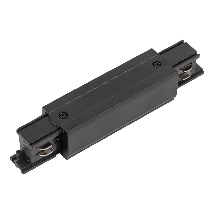 Крайна капачка с токозахранване за релсова система 3-фазна TRACER прав черен