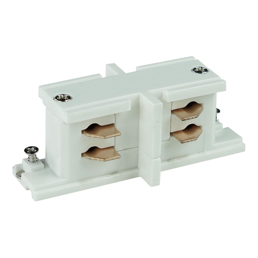 Крайна капачка за релсова система 3-фазна TRACER прав бял