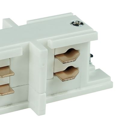 Крайна капачка за релсова система 3-фазна TRACER прав бял