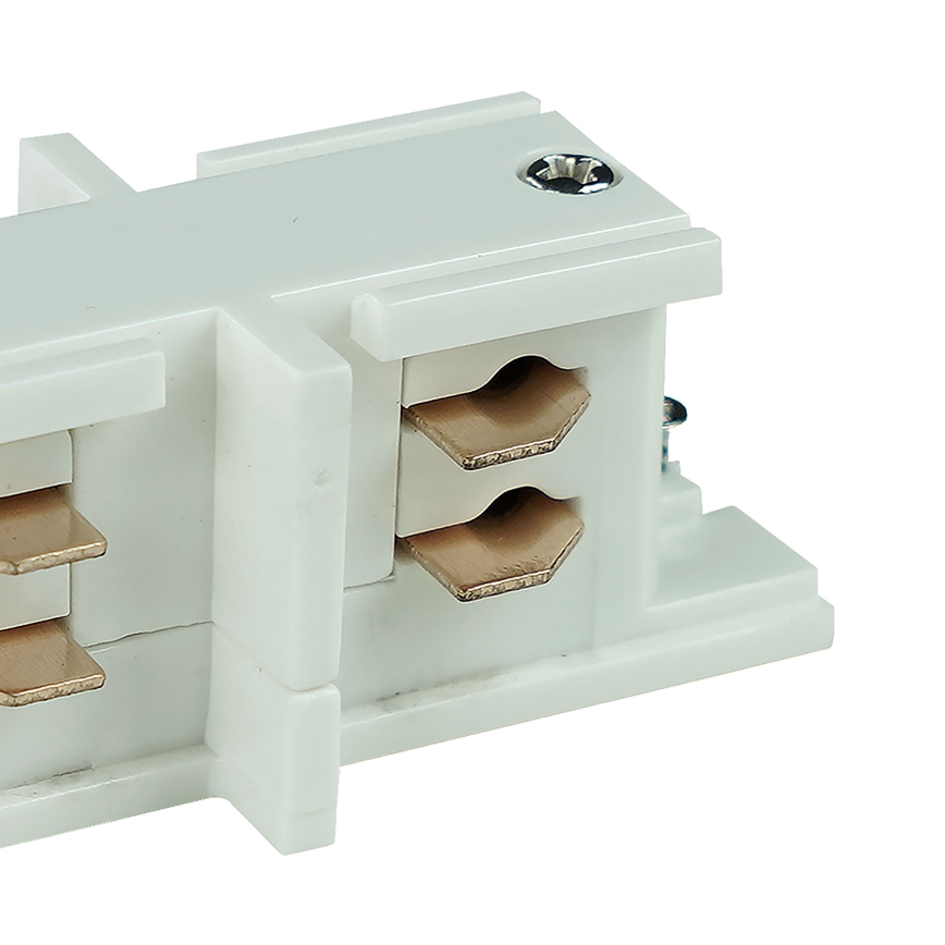 Крайна капачка за релсова система 3-фазна TRACER прав бял