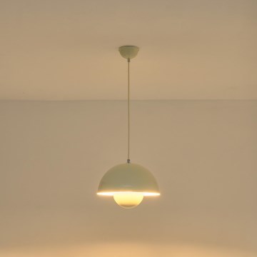 Кремав пендант на кабел JARDEN 1xE27/15W/230V