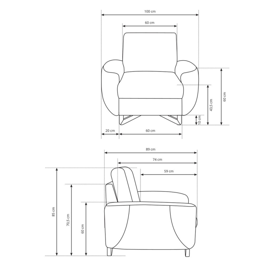 Кресло AVESTA сиво