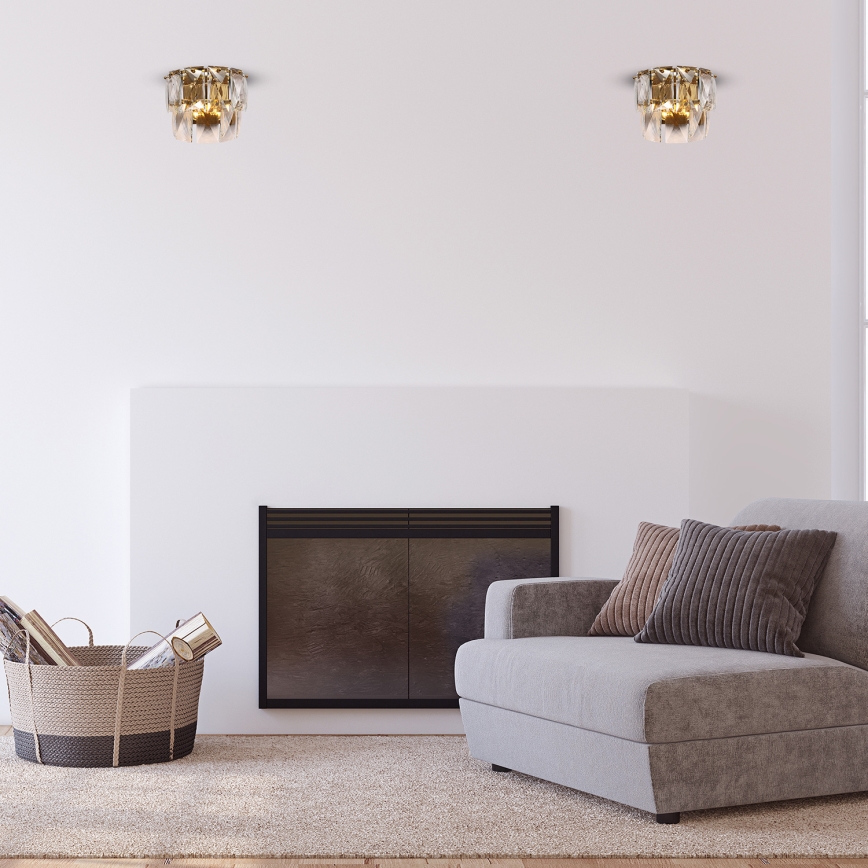 Кристален аплик CHELSEA 2xE14/40W/230V златист