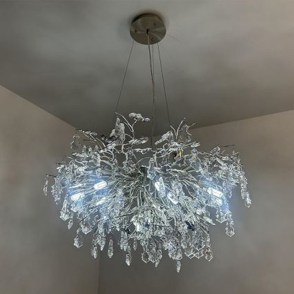 Кристален пендел 13xG9/40W/230V лъскав хром