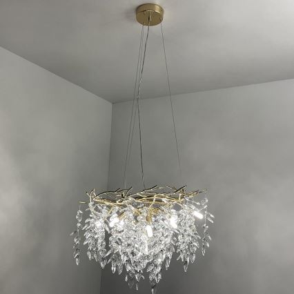 Кристален пендел 9xG9/40W/230V златист