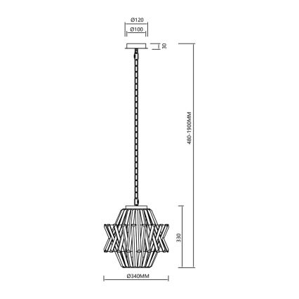 Кристален пендел CROWN 4xE14/40W/230V златист