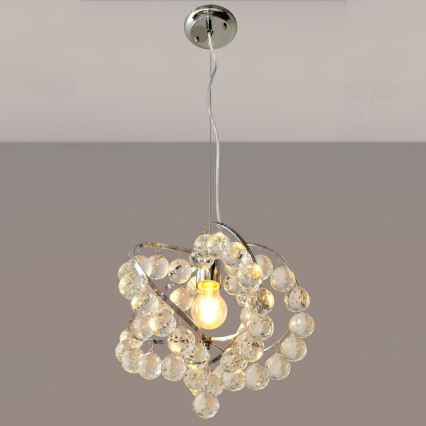 Кристален полилей на въже VIOLETA 1xE27/15W/230V