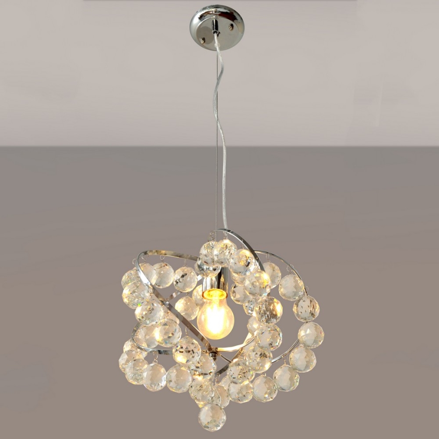 Кристален полилей на въже VIOLETA 1xE27/15W/230V