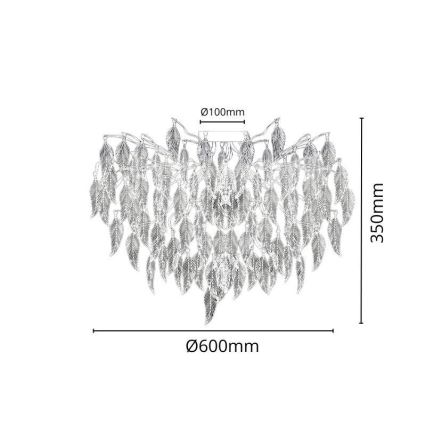 Кристален полилей за повърхностен монтаж 10xG9/40W/230V черен