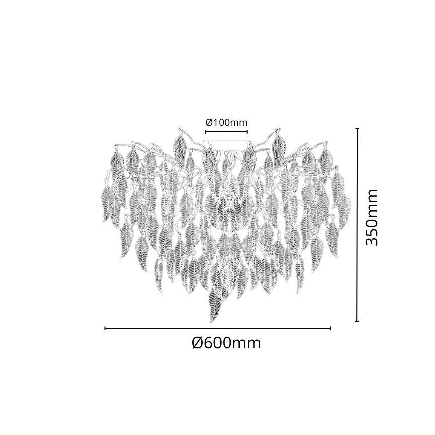 Кристален полилей за повърхностен монтаж 10xG9/40W/230V черен