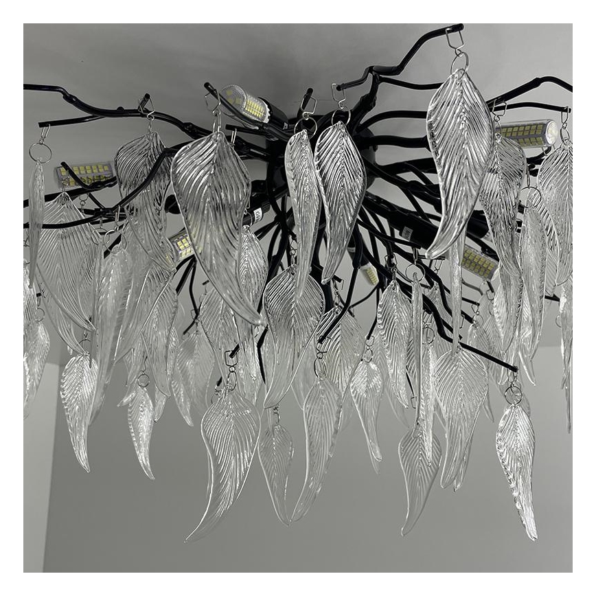 Кристален полилей за повърхностен монтаж 10xG9/40W/230V черен