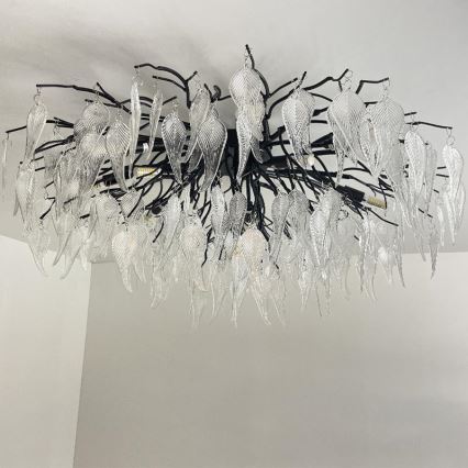 Кристален полилей за повърхностен монтаж 12xG9/40W/230V черен
