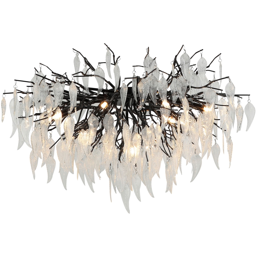 Кристален полилей за повърхностен монтаж 12xG9/40W/230V черен